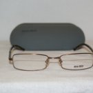 B. New Miu Miu Brown Eyeglasses: Mod. VMU 61E & Case