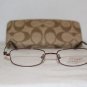 B. New Coach Bordeaux Eyeglasses: Mod. Shannon & Case