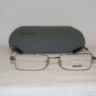 B. New Miu Miu Silver Eyeglasses: Mod. VMU 55E & Case