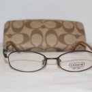 Brand New Coach Brown Eyeglasses: Mod. Corey & Case