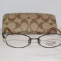 Brand New Coach Brown Eyeglasses: Mod. Corey & Case