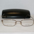 New Calvin Klein Dark Gold Eyeglasses: Mod. 556 & Case