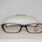 New D&G Dolce & Gabbana Black Eyeglasses: Mod. 1178 (1565) 52-16 & Case