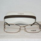 Brand New Vogue Light Gold Eyeglasses: Mod. 3726-B (848) 54-17 & Case