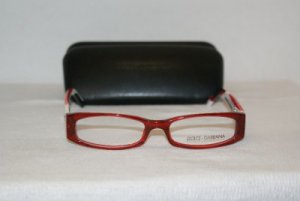 New Dolce & Gabbana Red Eyeglasses: Mod. 3052 & Case