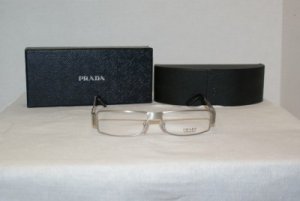 Brand New Prada Silver Eyeglasses: Mod. VPR 64I & Case