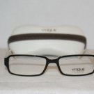 Brand New Vogue Black Beige Eyeglasses: Mod. 2666A (1345) 54-16 & Case