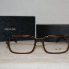 Brand New Prada Brown Eyeglasses: Mod. VPR 08N (7JQ-1O1) 55-18 & Case