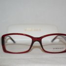 Brand New Versace Transparent Red Eyeglasses: Mod. 3131 (388) 54-16 & Case
