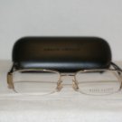 Brand New Ralph Lauren Shiny Gold Eyeglasses: Mod. 5034 (9067) 50-16 & Case