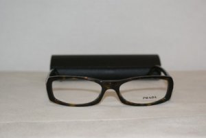 Brand New Prada Tortoise Eyeglasses: Mod. VPR 09M (2AU-1O1) 53-16 & Case