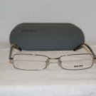 New Miu Miu Silver Eyeglasses: Mod VMU 61E (5AV) & Case
