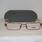 New Miu Miu Brown Eyeglasses: Mod. VMU 55E (1BI) & Case