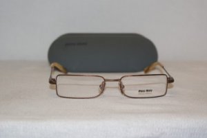 New Miu Miu Brown Eyeglasses: Mod. VMU 55E (1BI) & Case