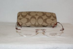 New Coach Antique Rose Eyeglasses: Mod. Andrea & Case
