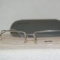 Brand New Miu Miu Shiny Silver Eyeglasses: Mod. VMU 66A (1AP-1O1) 51-19 & Case