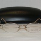 Brand New Calvin Klein Light Gold Eyeglasses: Mod. 161 (504) 46-17 & Case