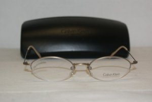 Brand New Calvin Klein Light Gold Eyeglasses: Mod. 161 (504) 46-17 & Case
