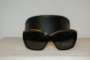 Brand New DSquared2 Black & Gold Sunglasses: Mod. DQ0017 (01A) 60-13 & Case