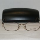 Brand New Calvin Klein Gold Tortiose Eyeglasses: Mod. 253 (552) 49-19 & Case