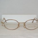 New Christian Dior Dark Gold & Brown Eyeglasses: Mod. 3535 (17X) 47-19 & Case