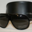 Brand New DSquared2 Shiny Black Sunglasses: Mod. DQ0004 (01A) 60-11 & Case