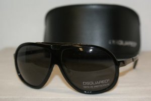 Brand New DSquared2 Shiny Black Sunglasses: Mod. DQ0004 (01A) 60-11 & Case