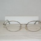 New Christian Dior Shiny Silver Eyeglasses: Mod. 3535 (71Z) 47-19 & Case