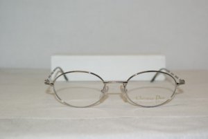 New Christian Dior Shiny Silver Eyeglasses: Mod. 3535 (71Z) 47-19 & Case