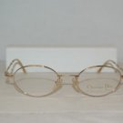 New Christian Dior Shiny Gold Eyeglasses: Mod. 3535 (40A) 47-19 & Case