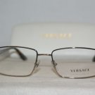New Versace Shiny Gold Eyeglasses: Mod. VE 1198 (1296) 55-17 & Case