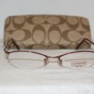 B. New Coach Bordeaux Eyeglasses: Mod. Jillian & Case