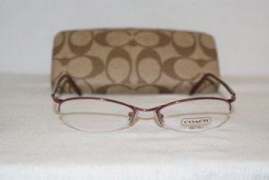 B. New Coach Bordeaux Eyeglasses: Mod. Jillian & Case