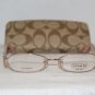 B. New Coach Pink Eyeglasses: Mod. Leslie 53-16 & Case