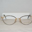 New Christian Dior Black & Gold Eyeglasses: Mod. 2876 (49B) 54-17 & Case