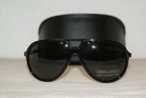 Brand New DSquared2 Shiny Black Sunglasses: Mod. DQ 0060 (01A) & Case