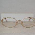 Brand New Christian Dior Gold Eyeglasses: Mod. 3530 (45Z) 52-18-125 & Case