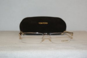 Brand New Tom Ford Shiny Gold Eyeglasses: Mod. 5112 (028) 54-17 & Case