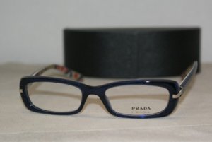 Brand New Prada Dark Blue Eyeglasses: Mod. VPR 13N (0AX-1O1) 51-17 & Case