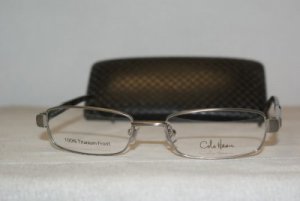 Brand New Cole Haan Pewter Brush Titanium Eyeglasses: Mod. 989 53-18 & Case