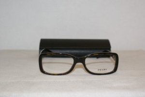 Brand New Prada Tortoise Eyeglasses: Mod. VPR 13M (2AU-1O1) 51-16 & Case