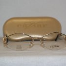 Brand New Caviar Shiny Gold Eyeglasses: Mod. 1678 (C21) 52-18 & Case
