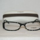 Brand New Vogue Striped Black Eyeglasses: Mod. 2650 (1567) 52-16 & Case