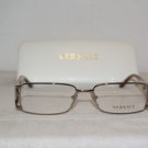 Brand New Versace Shiny Brown Eyeglasses: Mod. 1132 (1031) 52-16 & Case