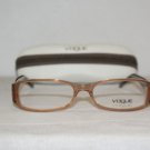Brand New Vogue Transparent Brown Eyeglasses: Mod. 2650 (W971) 52-16 & Case
