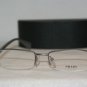 Brand New Prada Grey Metal Eyeglasses: Mod. VPR 57O (7CQ-1O1) 51-18 & Case
