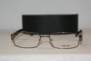 Brand New Prada Shiny Brown Eyeglasses: Mod. VPR 51L (4AC-1O1) 53-17 & Case
