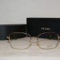 Brand New Prada Gold/Tortoise Eyeglasses: Mod. VPR 64M (AAX-1O1) 55-17 & Case