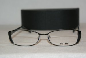 Brand New Prada Shiny Black Eyeglasses: Mod. VPR 58O (FAR-1O1) 53-16 & Case