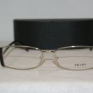 Brand New Prada Shiny Gold Eyeglasses: Mod. VPR 61N (2AU-1O1) 53-17 & Case